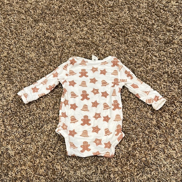 Festive Gingerbread Long Sleeve Onesie - Picture 2 of 3